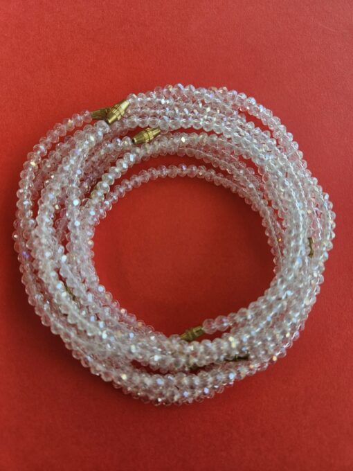 White Crystal Anklets