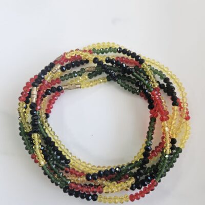 Ghana-Reggae Colour Crystal Anklets
