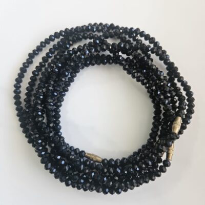 Black Crystal Anklets