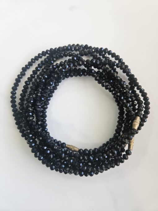 Black Crystal Anklets