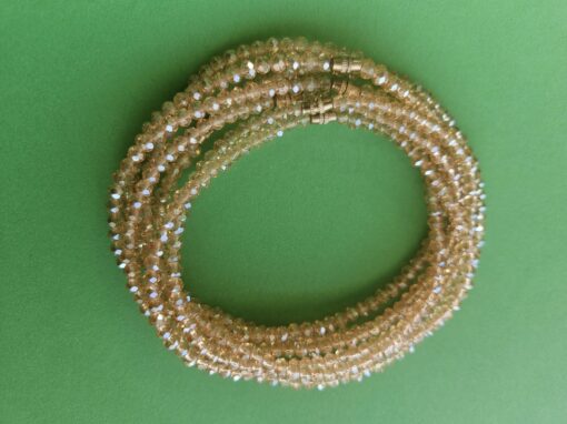 Champagne Gold Crystal Anklets